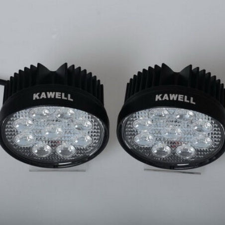 27W LED Flood Beam Work Light Lamp Tractor J Eep Truck Boat 4WD 12V 24V Round UK