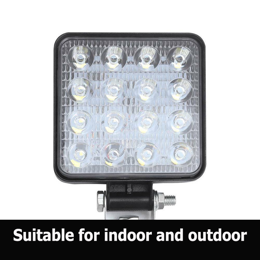 10PCS 80W  FLOOD LED Work Lights 12V Boat Off Road Camping Square 4inch Bar