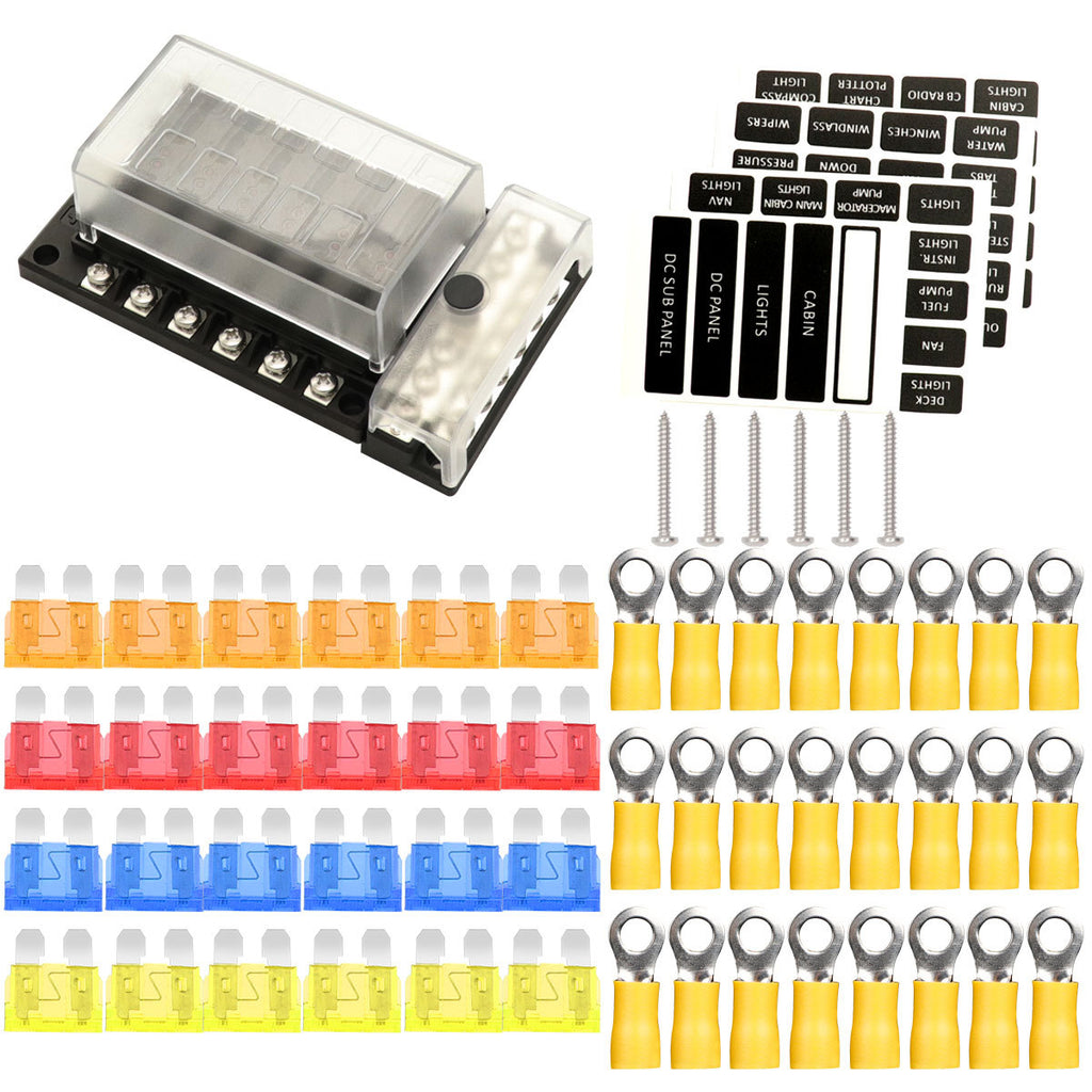 Vehicle And Boat LED Light Stud Connection Fuse Box Seat