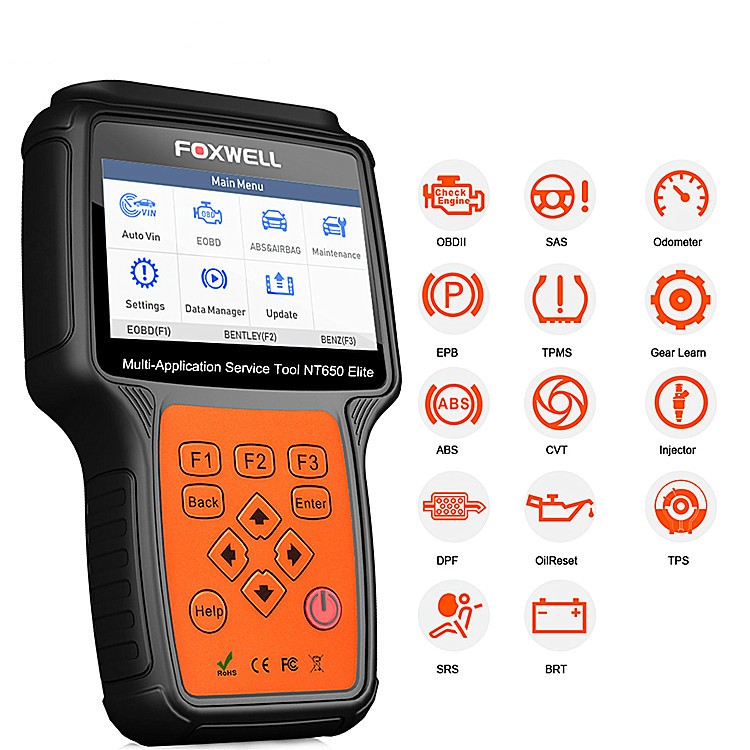 NT650 Elite OBD2 Automotive ScannerABS SRS DPF