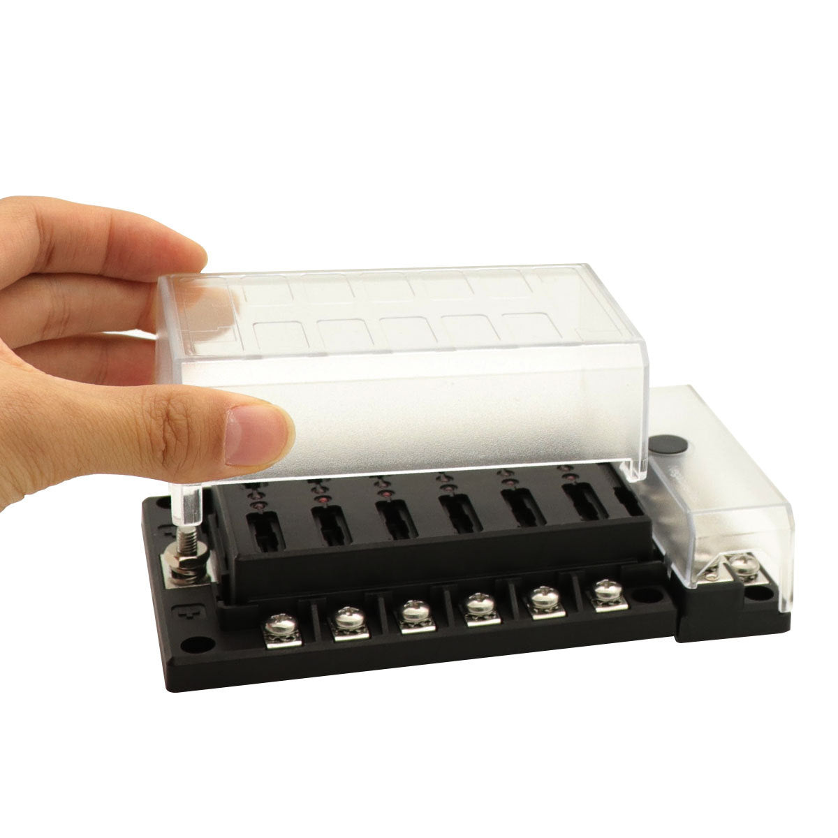 Vehicle And Boat LED Light Stud Connection Fuse Box Seat