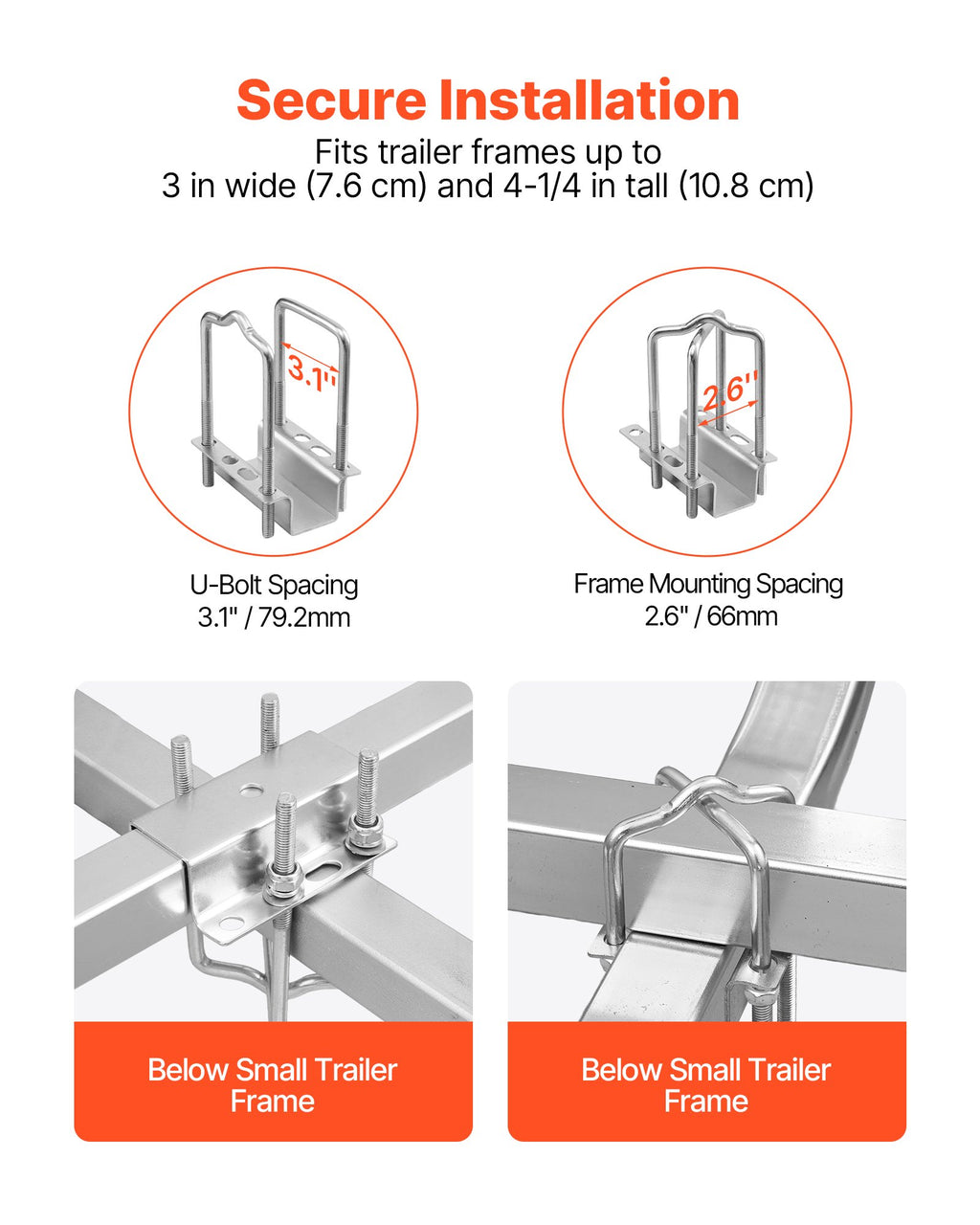 Boat Trailer Guide, 46 In With LED Light Trailer Guide Poles, 2PCS High-Hardness Steel Guide-Ons, Wide Adjustable Trailers Guides With PVC Pipes, For Ski Boat, Fishing Boat Or Sailboat Trailers