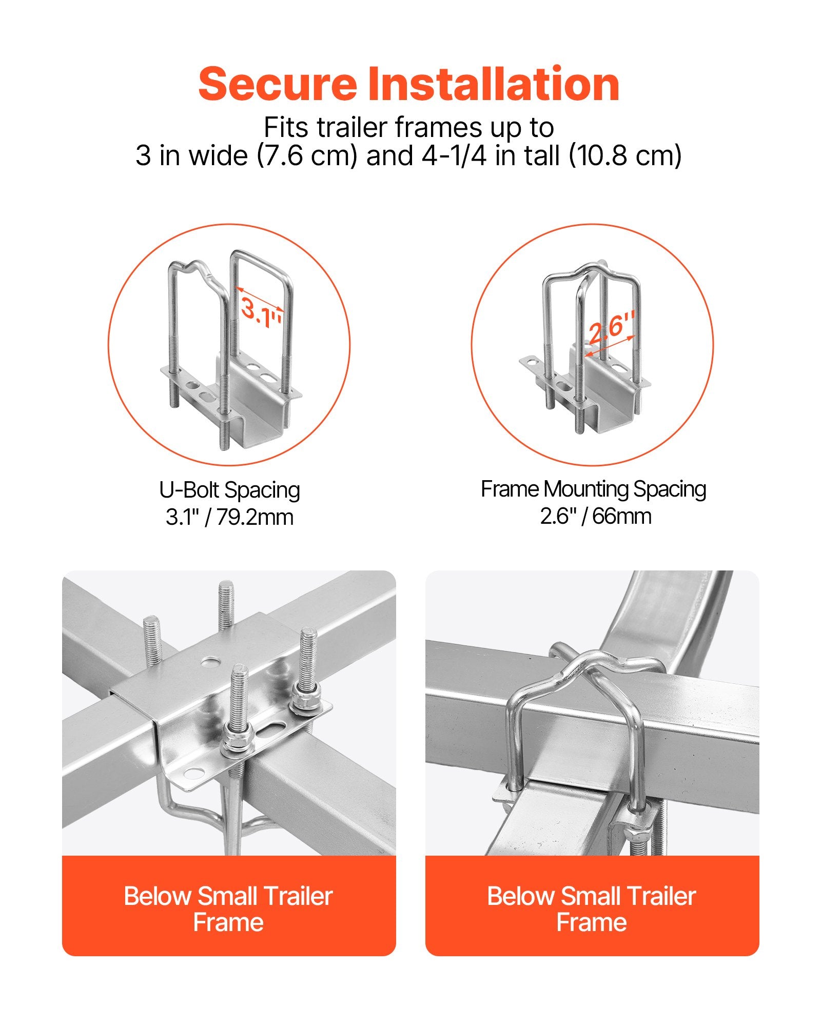 Boat Trailer Guide, 46 In With LED Light Trailer Guide Poles, 2PCS High-Hardness Steel Guide-Ons, Wide Adjustable Trailers Guides With PVC Pipes, For Ski Boat, Fishing Boat Or Sailboat Trailers